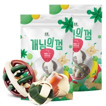 개님의상점 레틀즈 앤 워우번볼 반려 동물 덴탈 껌 105g, 치킨 + 고구마 혼합맛, 2개