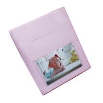 고급 접착 속지 대용량 칼라 미니 앨범, 앨범(연핑크), 속지(화이트), 25매