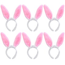 리빙다 LED 토끼 머리띠, 혼합색상, 6개