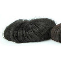 벨크로 정수리 부분가발 프리미엄 고열사 W2029, 자연검정, 1개