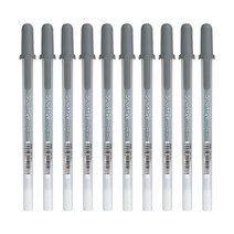 SAKURA 겔리롤 수플레 젤잉크펜 0.8mm, 그레이, 10개