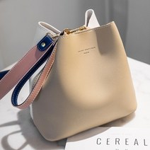 미토 투톤 복조리 숄더 버킷백