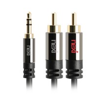 넥시 3.5mm 스테레오 AUX 1ST 2RCA 케이블 2m NX945, NX-1S2R-020, 혼합색상