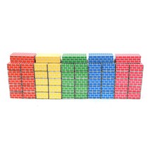에듀플레이 쿠쿠토이즈 종이 벽돌 블록 소형 50p, 빨강, 노랑, 파랑, 초록, 핑크