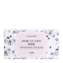 산다화 1/2 스펀지 화장솜, 200개입, 1개