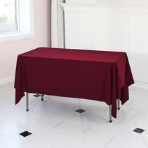 에스엠파티 박음질 마감 모던 스판 행사용 테이블보, 단풍, 270 x 155 cm