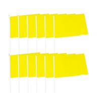 응원깃발 대형 70 x 50 cm, 옐로우, 12개