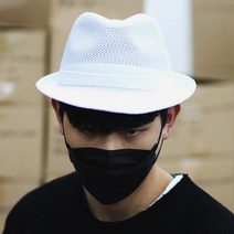 아이엠캡 베이지컬 메쉬 페도라