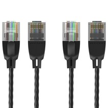 벤션 10기가 비트 울트라 슬림 CAT6a 랜케이블 2m, 혼합색상, 2개