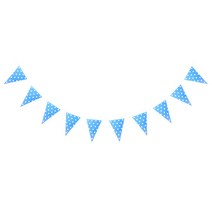 리빙다 삼각 파티 가랜드 8p, 블루도트