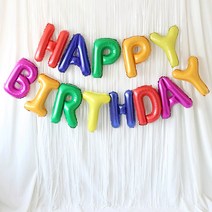 HAPPY BIRTHDAY 은박풍선 커튼 세트, 크레파스, 1세트