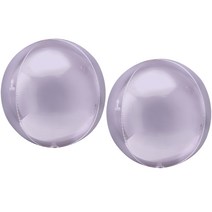 오브 은박 풍선, 파스텔 라일락, 2개