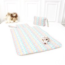 코니아일랜드 휴대용 기저귀 매트, 비비드스퀘어, 1개