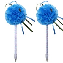 포포팬시 러블리 플라워 볼펜, 블루, 2개