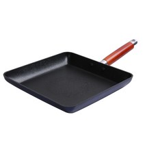 쿡앤쿡 로얄블루 IH인덕션 오일로드 사각 계란말이 프라이팬, 특대(24 x 24 x 3.7 cm), 1개