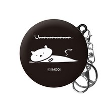 아이무이 야옹댄스 LG 톤플러스 프리 이어폰 하드 케이스 + 키링, 뒹굴B