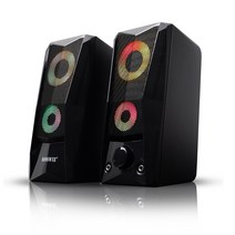 보스위즈 RGB LED 2채널 유선 USB 게이밍 스피커, T-NEON Gaming Speaker, 혼합색상