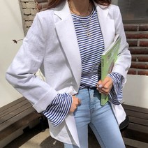 엔비룩 여성용 리얼 린넨 자켓