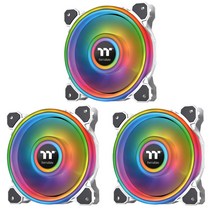 써멀테이크 Riing Quad 12 RGB White 라디에이터 팬 TT 프리미엄 에디션 쿨러 3p 세트 CL-F100-PL12SW-A