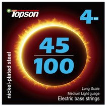 탑선 일렉트릭 베이스 스트링 Nickel Plated Steel Long Scale, Medium Light Gauge 045 .065 .080 .100