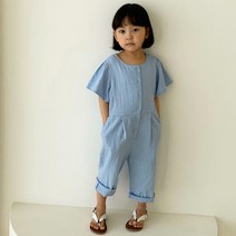 느엘 아동용 프릴 점프수트