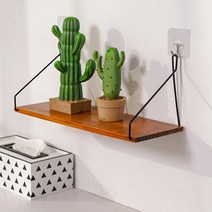 더플로우 원목 벽 선반, 브라운