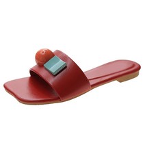 마켓A 심플 컬러 도형장식 슬리퍼