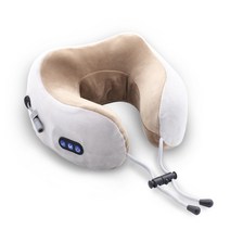 테르톤 무선충전 메모리폼 목 마사지 베개 브라운, TM-3699