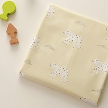 코튼빌 20수 스노우 레오파드 대폭 면원단 4p, 혼합색상, 4개