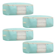 마켓피오 옥스포드 파스텔 이불정리함 소형, 민트, 4개