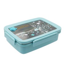 캐주얼락 런치박스 1단 도시락 L 21.6 x 15.7 x 6 cm, 스타블루, 1개