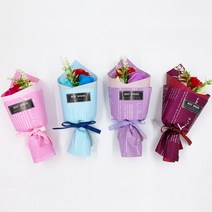 영원 비누 카네이션 꽃다발 4종 Y55-1, 핑크, 보라, 자주, 하늘