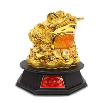 사라코 풍수 삼족 두꺼비 조각상, 황금색