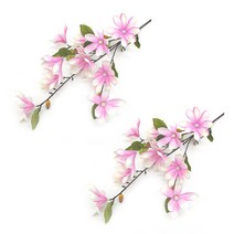 블럭마트 조화 11송이 목련꽃 2p, 핑크