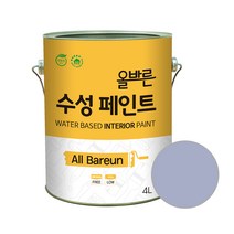 페인트인포 올바른 수성 페인트 4L, 라벤다, 1개