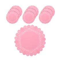 플라이토 실리콘 레이스 컵받침 10p, 인디핑크