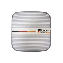 SCHOEN 3DX 메쉬 차량용 스트라이프 통풍 방석, 그레이