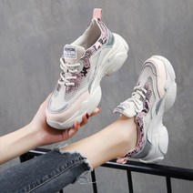 JH컴퍼니 여성 파이톤 메쉬 스니커즈