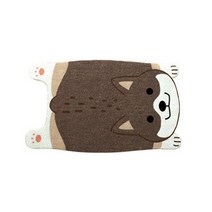 철푸덕 카툰 도그 도어 매트, 브라운, 1개