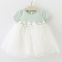 조이멀티 여아용 파스텔 레이스 신생아 드레스