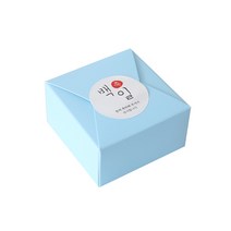 레이스 포장 박스 100p + 백일 스티커 한글1 100p 세트, 박스(블루), 스티커(혼합색상), 1세트