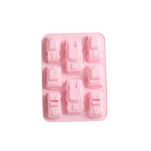 유앤미 실리콘 수제 아이스크림 몰드 BG010 자동차, 핑크, 1개