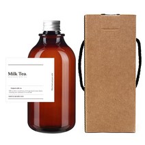 공병 ARB520 갈색 520ml + 캡 실버 + 박스 + 스티커 N8 세트, 1세트