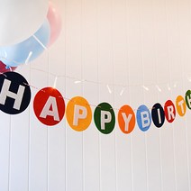 파티해 펠트 동글이 생일가랜드, 레인보우