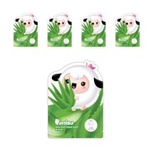 뿌띠슈 어린이용 리얼 프루츠 시트마스크 알로에, 5개입, 1개