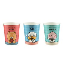 카카오프렌즈 라이언카페 종이컵 라이언 285ml x 50p + 어피치 285ml x 25p + 튜브 285ml x 25p 세트, 1세트