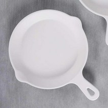 칠린 멜라민웨어 원형 후라이팬 플레이트 접시, 화이트