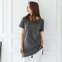 토마토팩토리 여성용 레이어드 롱 반팔티 V2