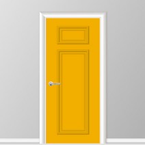 유니크만능시트벽지 붙혔다 떼었다 가능 현관문 시트 2p, 웨인스콧투프레임 옐로우