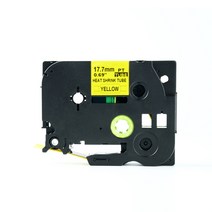 모든잉크샵 엡손 18mm 열수축 튜브 HS2-641 호환 라벨테이프, 노랑바탕 + 검정글자